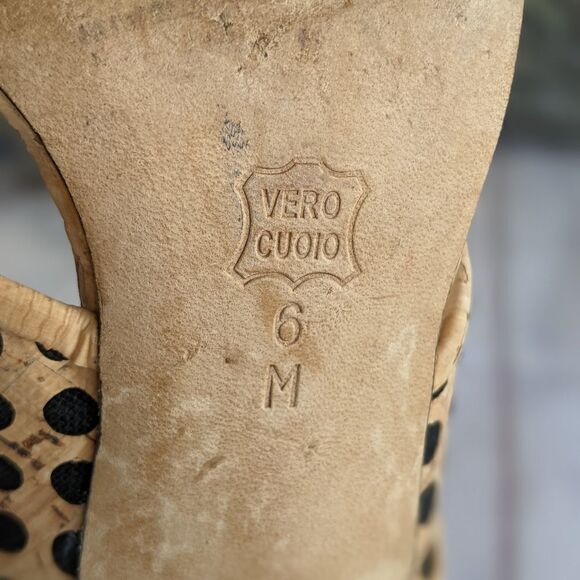 Vaneli Polkadot Cork Kitten Heel Sandals - Picture 7 of 9